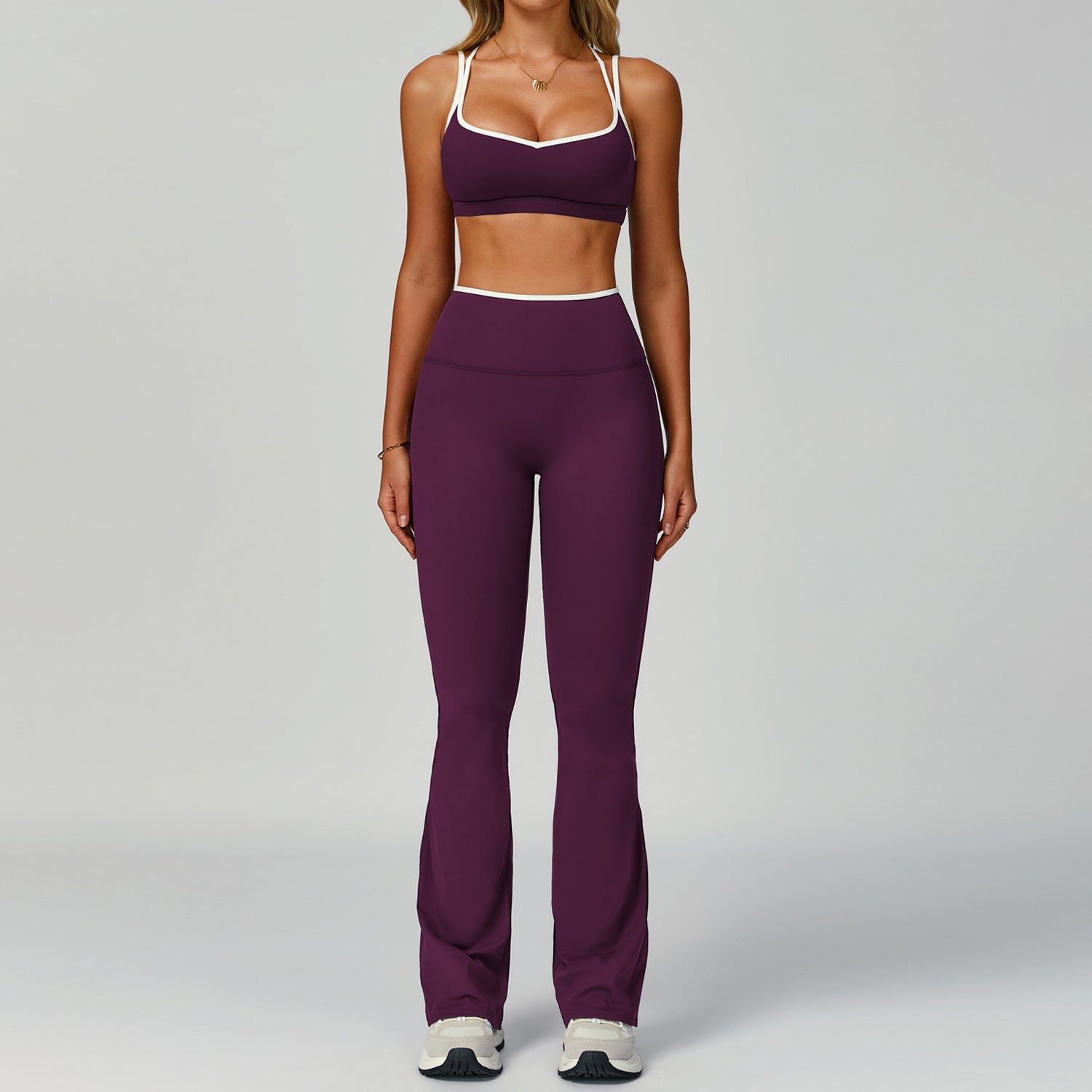 Set for Women - Tight-Fitting Backless Yoga Suit for Outdoor Fitness