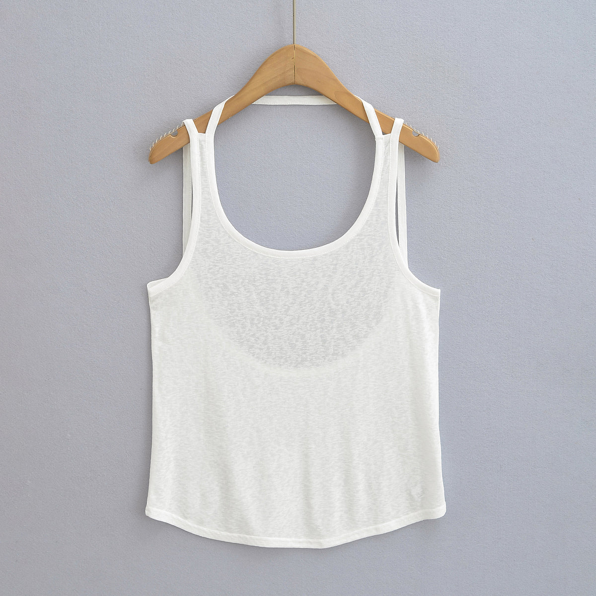 Solid color yoga back loose fitting vest