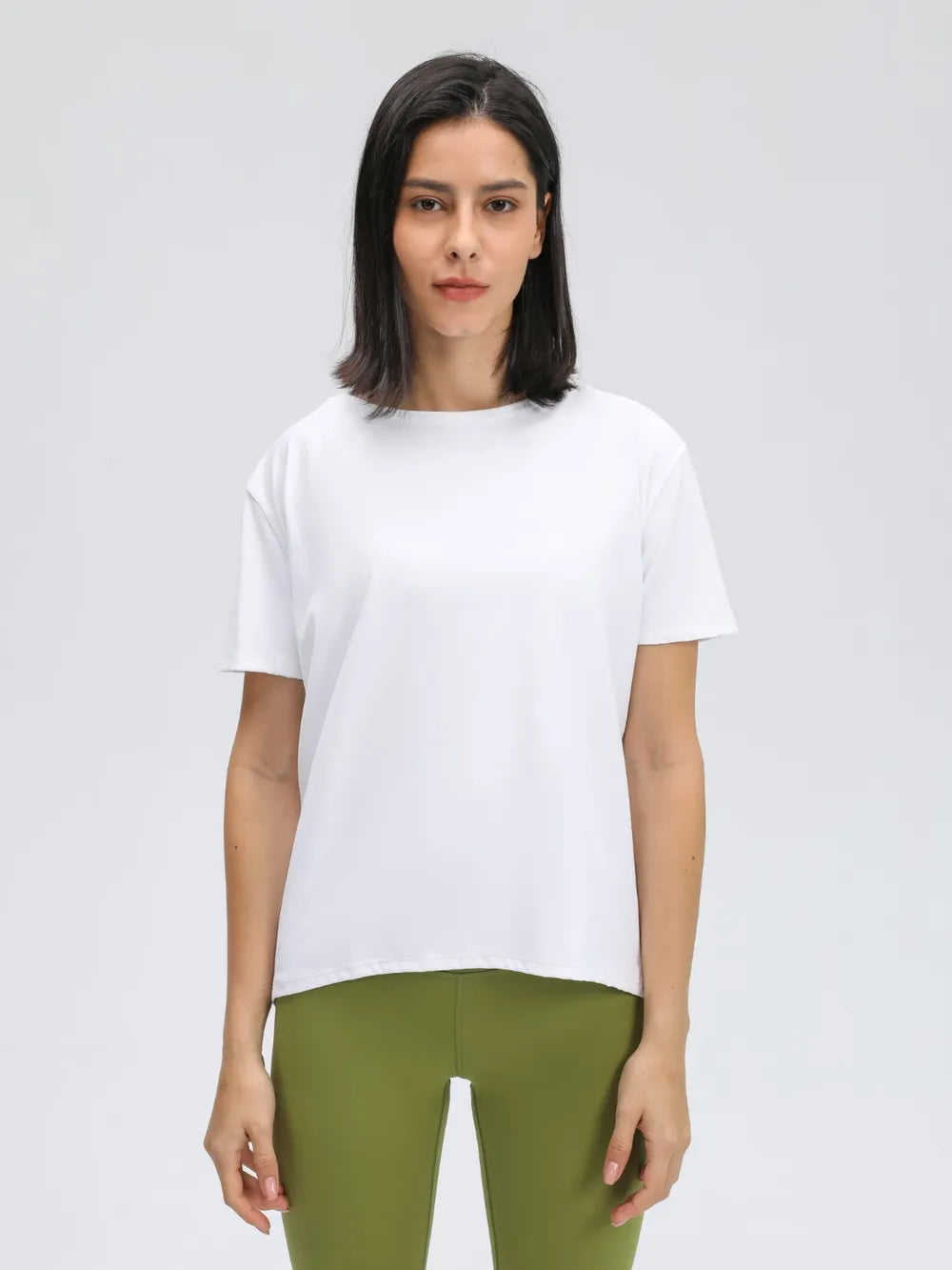 Sports short sleeved women's running fitness yoga clothes top t-shirt