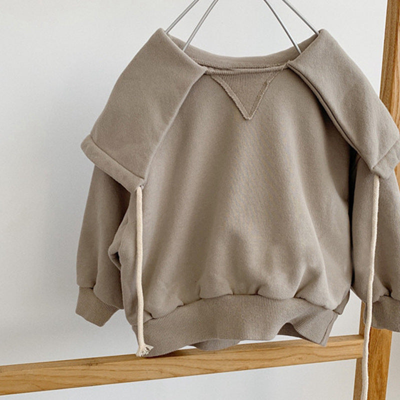 Children's collar fleece casual hoodie