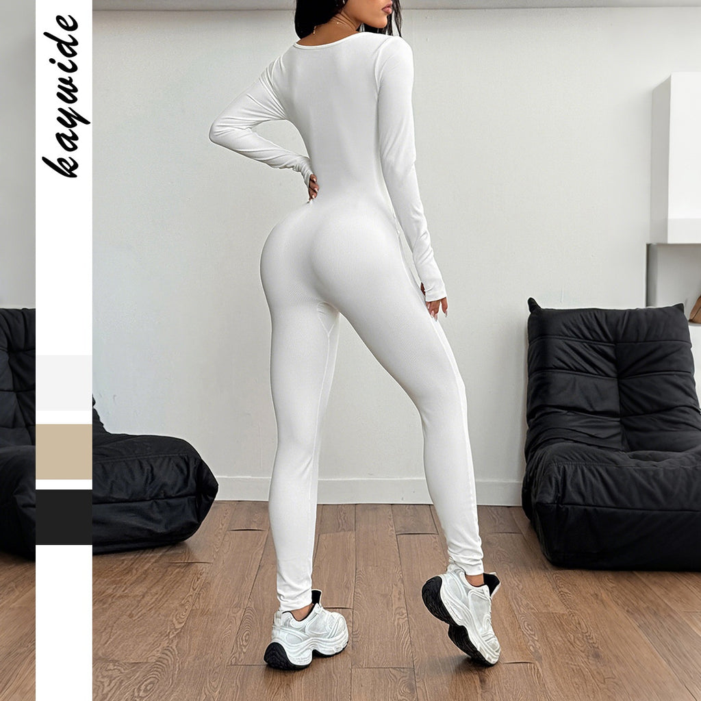 Yoga Sports High Elasticity Skinny Jumpsuit Women's