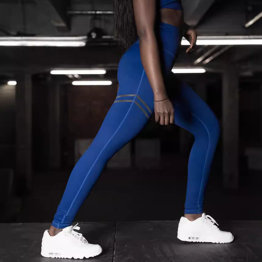 High-Waisted Double Ring Flat Printing Yoga Pants Slim Fit Women's Leggings