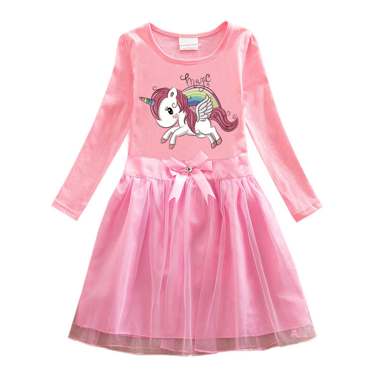 Children's cartoon cotton dress