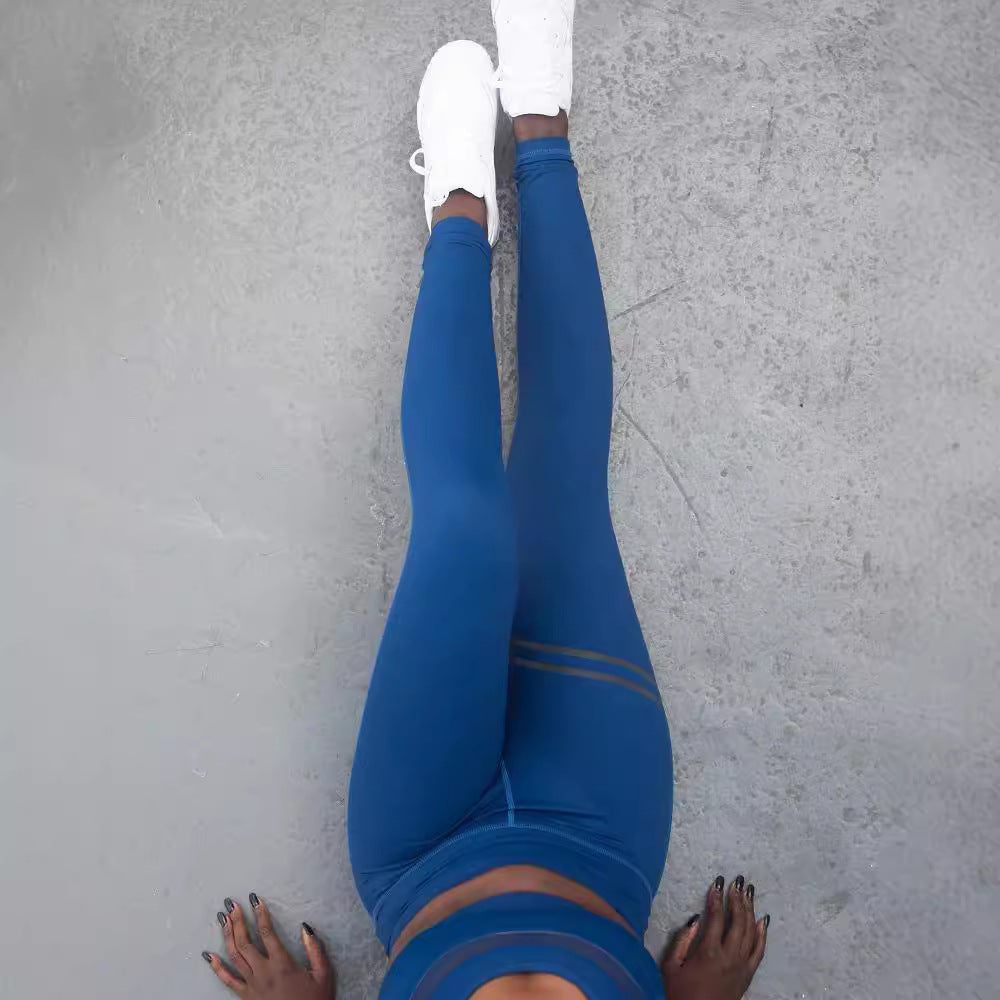 High-Waisted Double Ring Flat Printing Yoga Pants Slim Fit Women's Leggings