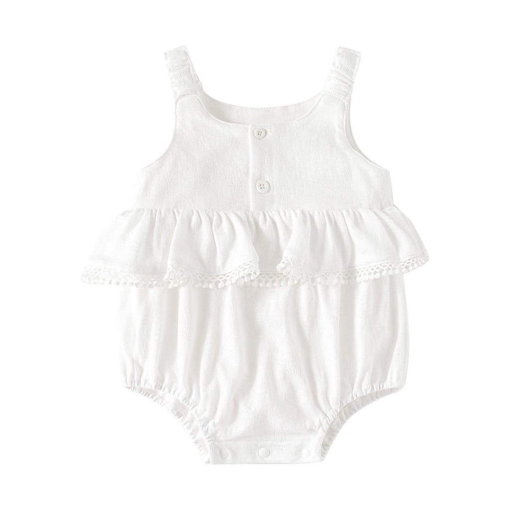 Baby Clothes with Lace Strap, Newborn Romper, Triangular Bodysuit