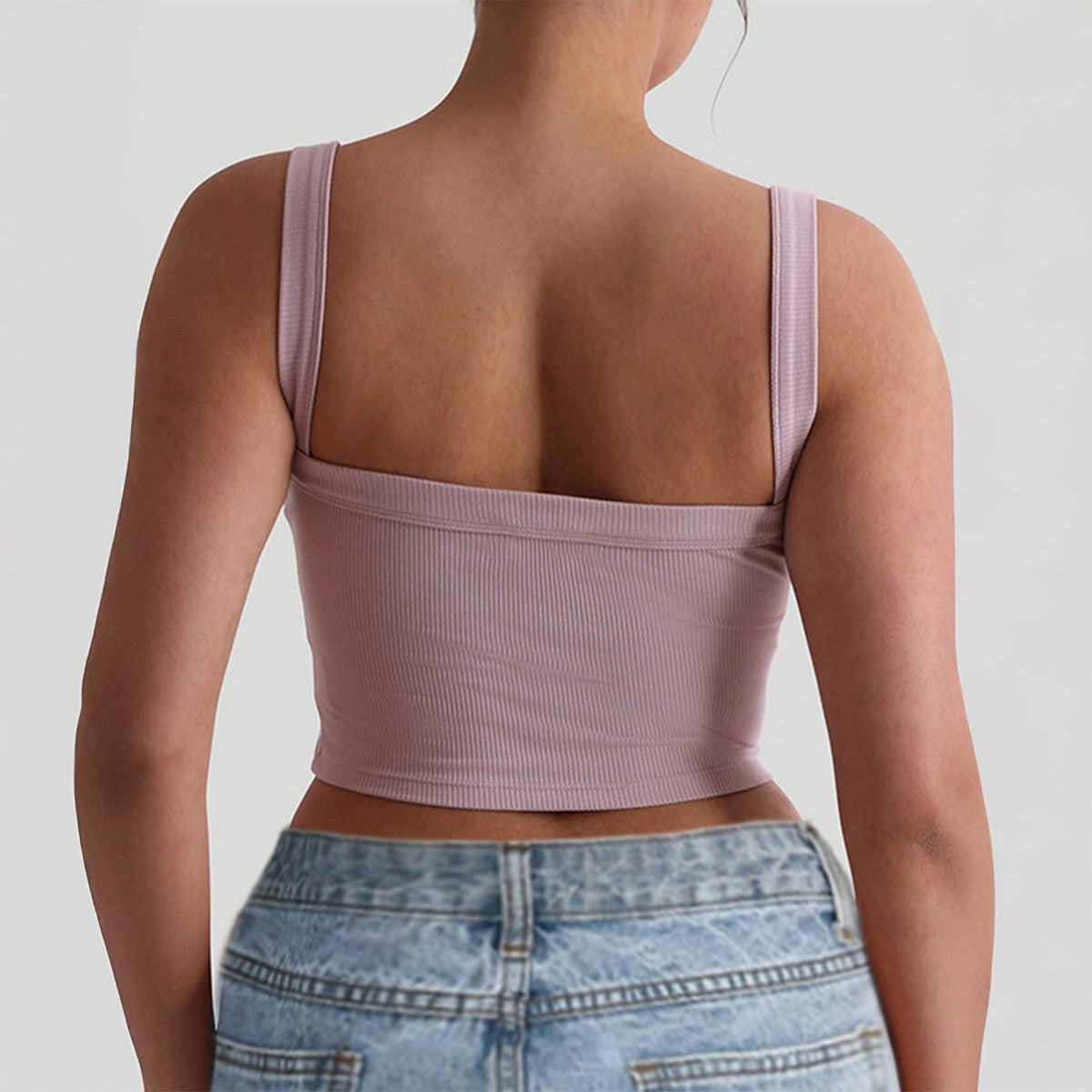 Y2K Yoga Style Sports Strap Off Shoulder T-shirt Tank Top
