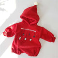Christmas snowman fleece climbing suit with hoodie