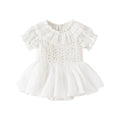 Children's Lace Tulle Dress Birthday Princess Dress First Birthday Baby Romper Sweet
