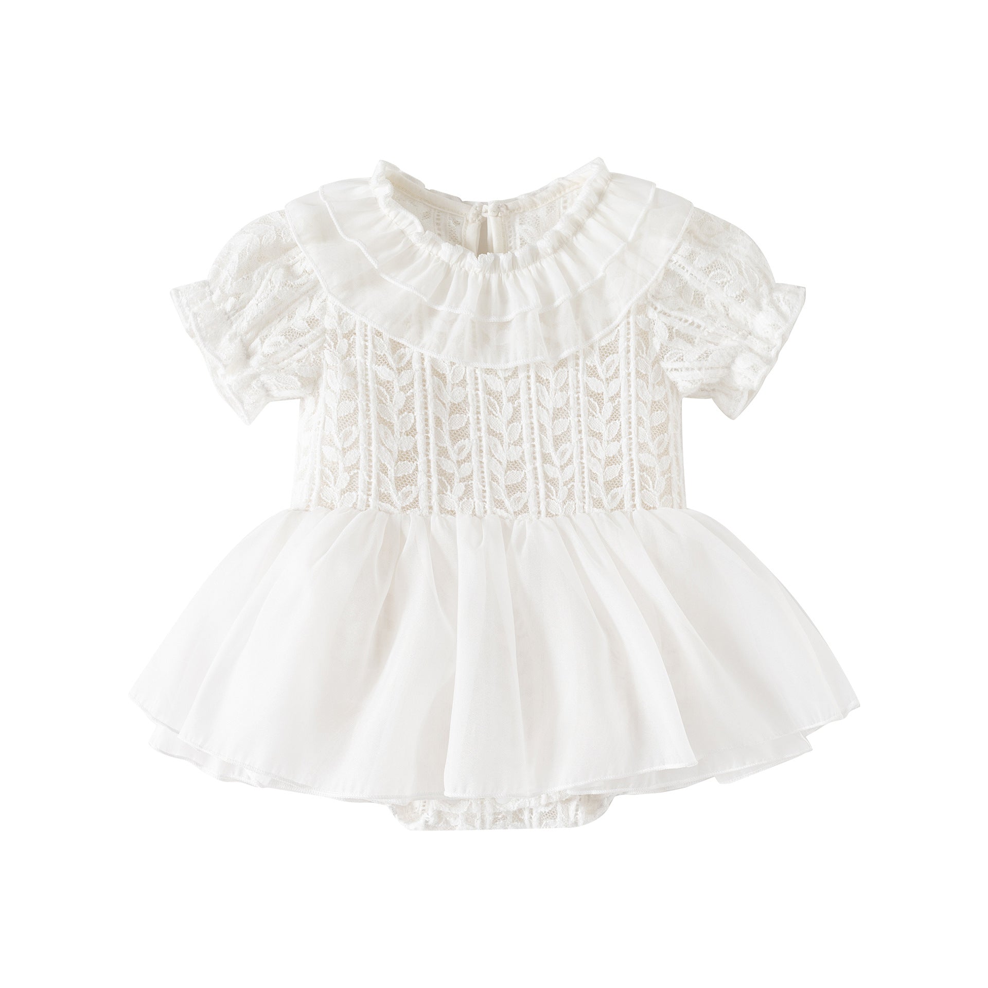 Children's Lace Tulle Dress Birthday Princess Dress First Birthday Baby Romper Sweet