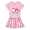 Girls' cotton short sleeved dress