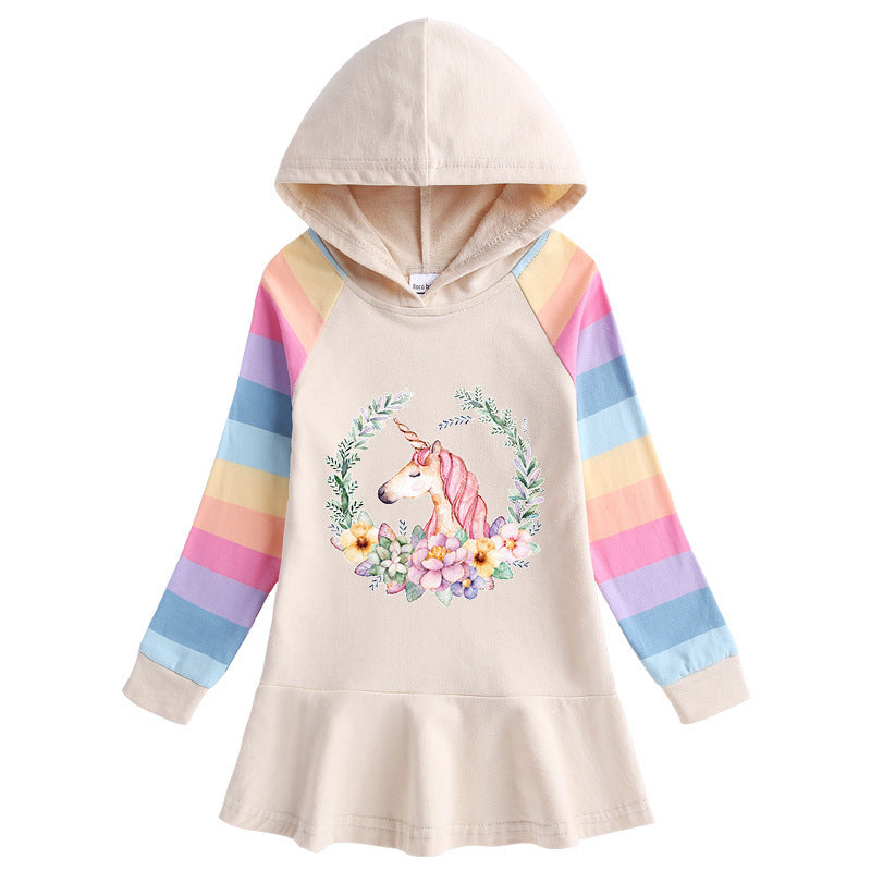 Cotton Rainbow Girls' Dress