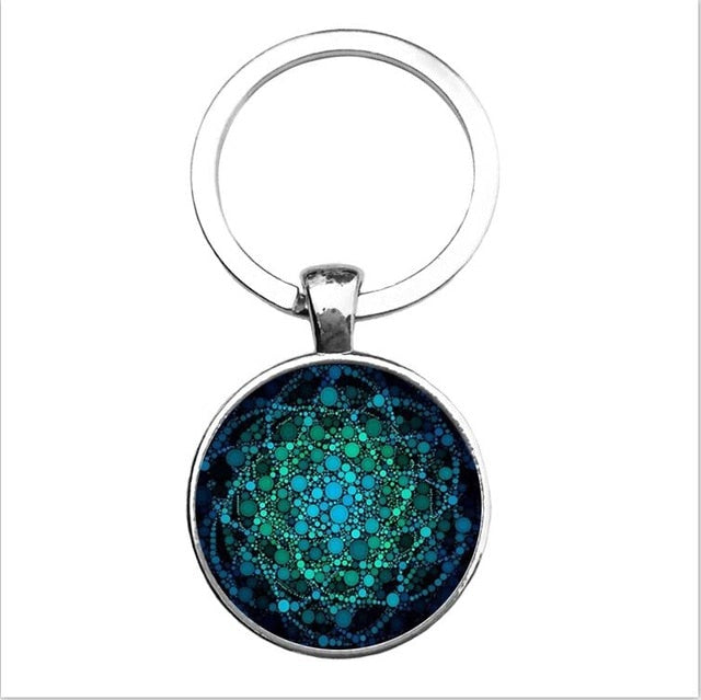 Flower of Life Necklace Om Yoga Chakra Pendant Mandala Necklaces Glass Dome Sacred Geometry  Jewelry