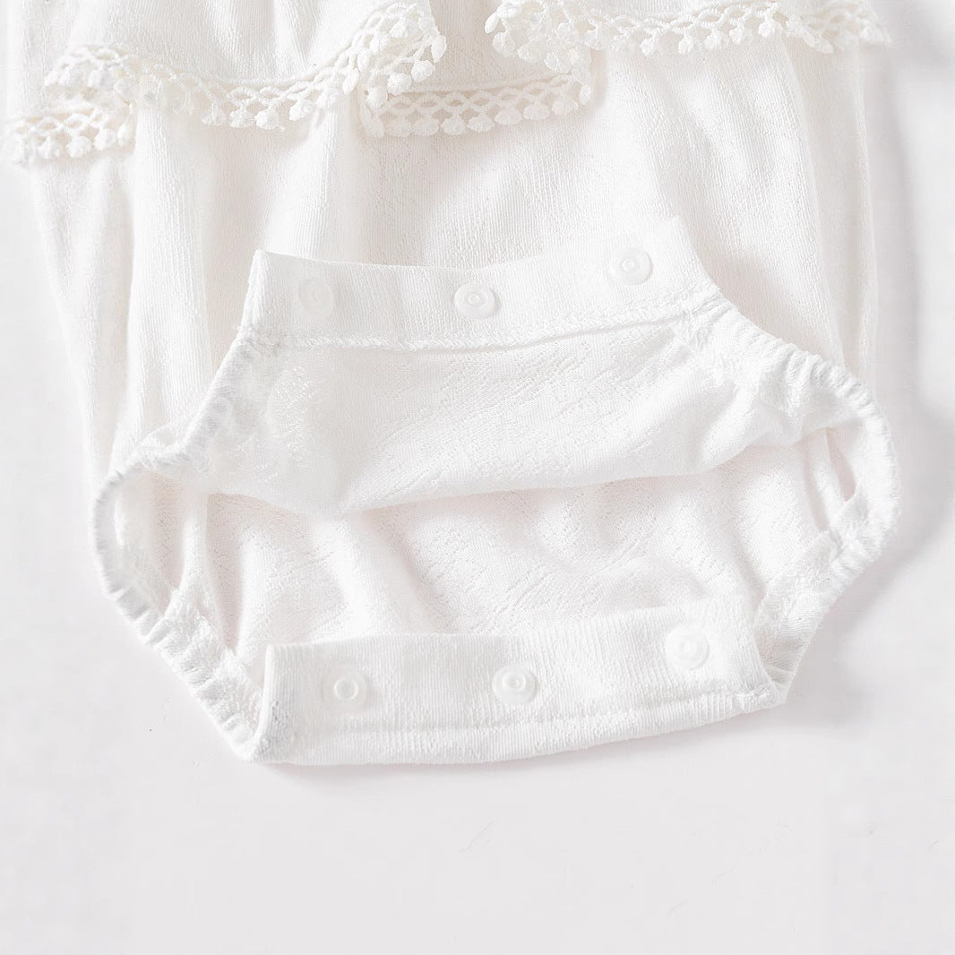 Baby Clothes with Lace Strap, Newborn Romper, Triangular Bodysuit