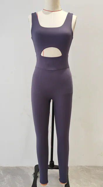 Sexy V-Back  Yoga Sets Women Sleeveless Sports Suits Overalls Workout Outfits Fitness Clothing Jumpsuits deportivo mujer Gym