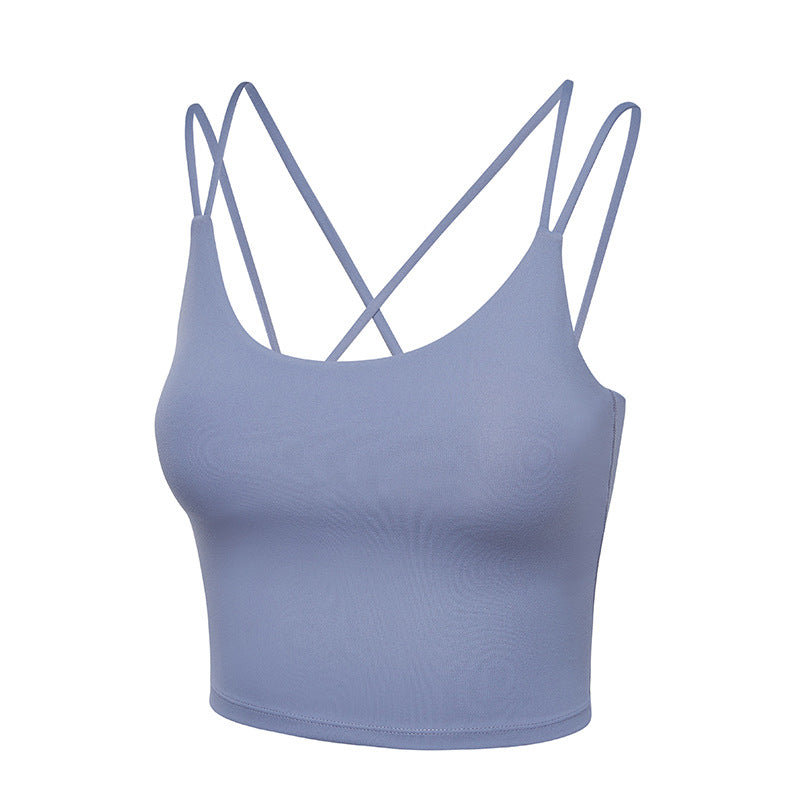 Ladies Sports Stitched Underwear Yoga Fitness Tank Top Sling Quick Dry Bra