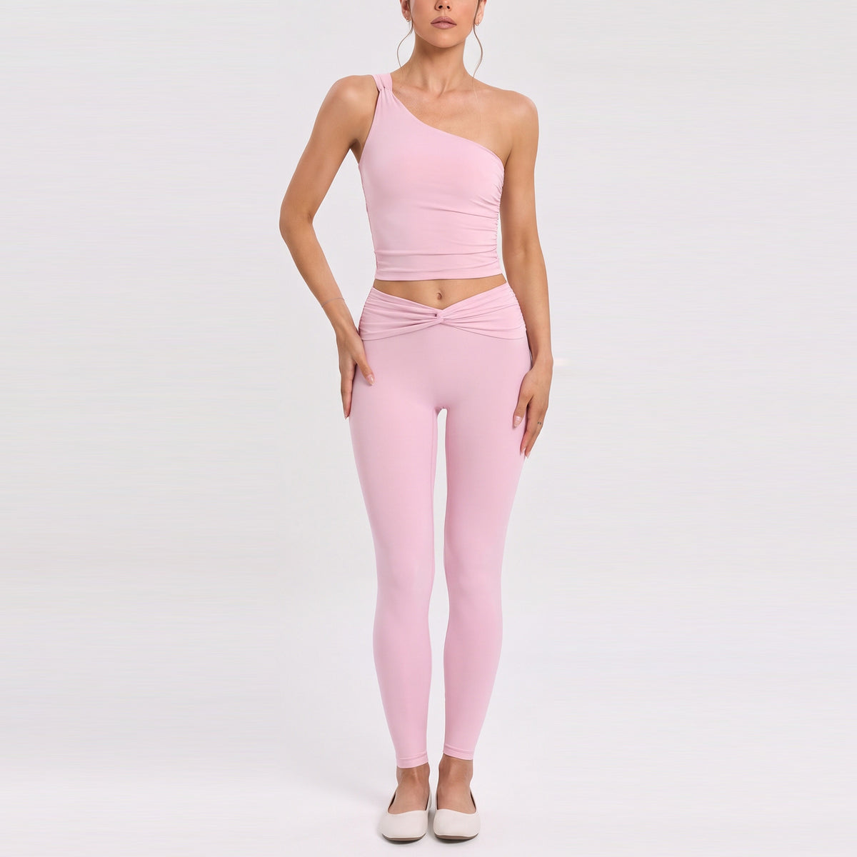 New Yoga Wear Set for Women, Cloud-like Fabric, Sports Crop Top and Long Pants Two-Piece Set, Lightweight Luxury Casual Versatile Fitness Outfit