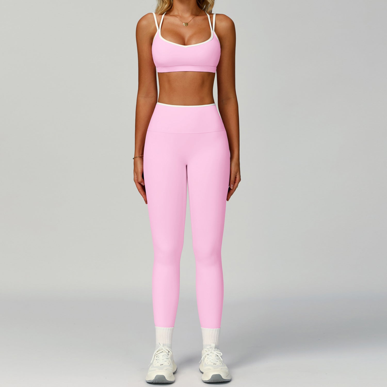 Set for Women - Tight-Fitting Backless Yoga Suit for Outdoor Fitness