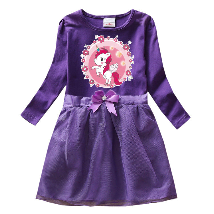Children's cartoon cotton dress