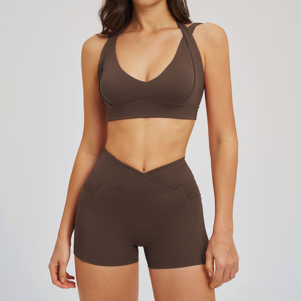Spring Bare-feel Yoga Set, Backless Fitted Versatile Yoga Wear for Outdoor Running and Sports, Women's Athletic Outfit