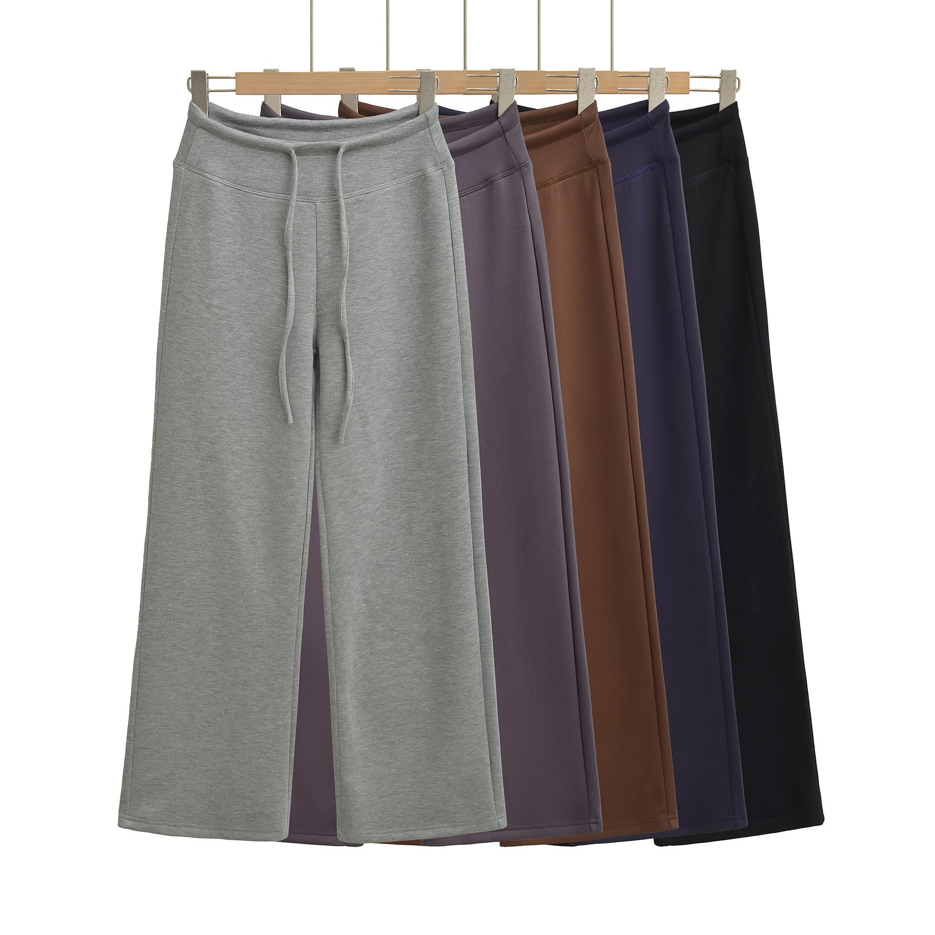 Yoga drawstring high waist wide leg walking pants casual pants