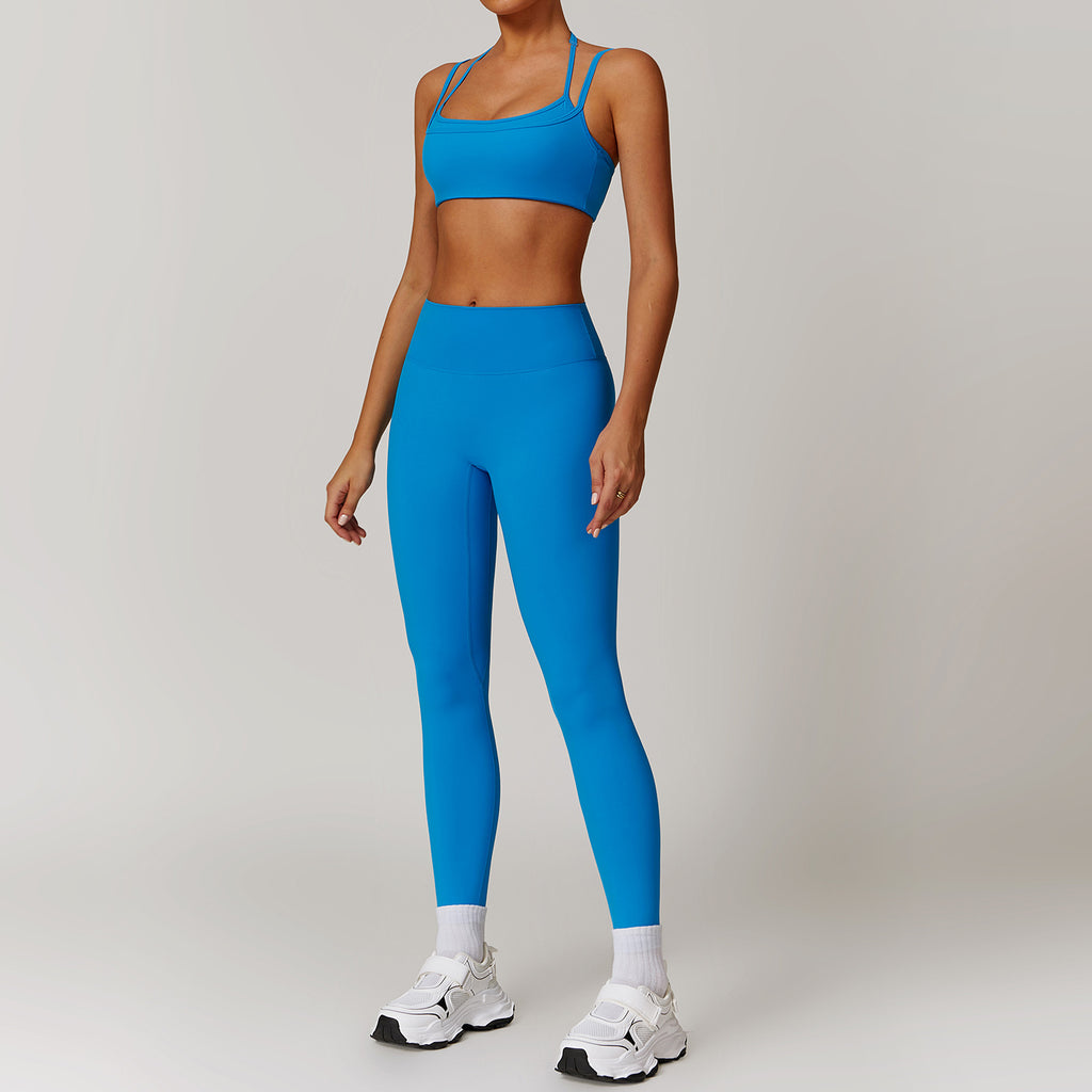 Quick drying yoga set, outdoor training suit, running and fitness suit set