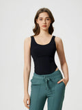 Short slim fit and slimming sports vest for women with chest cushion beautiful back sleeveless fitness yoga suit