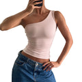 Yoga versatile slanted neck off shoulder fitness T-shirt vest top