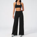 Nude-Feel Yoga Set for Women, Flowy 3D Back Design, High-Waisted Slimming Outdoor Fitness and Yoga Wear