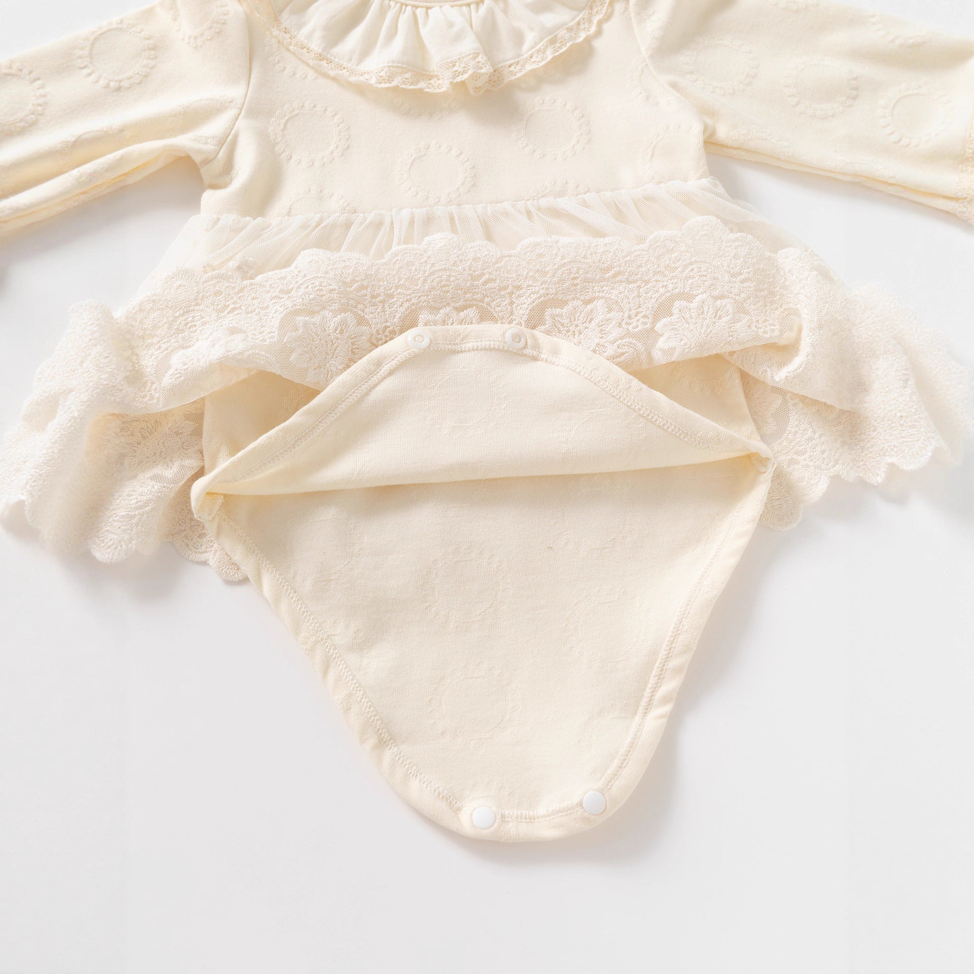 Cute Lace Ruffled Collar Baby Girl Romper Dress