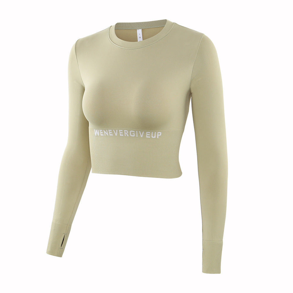 Net Red New Yoga Clothes Women's Long Sleeve Seamless Sportswear Slim Running Fitness Top