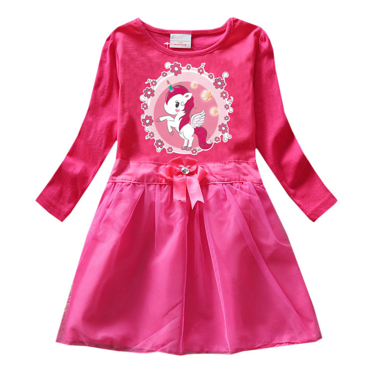 Children's cartoon cotton dress