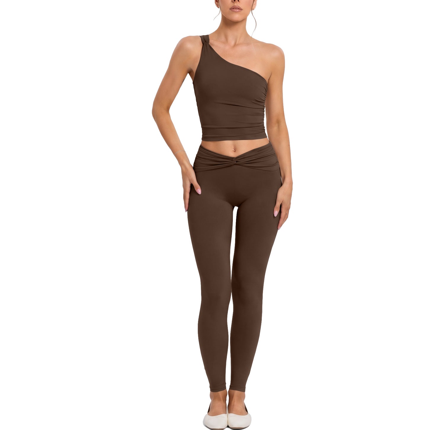 New Yoga Wear Set for Women, Cloud-like Fabric, Sports Crop Top and Long Pants Two-Piece Set, Lightweight Luxury Casual Versatile Fitness Outfit