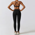 Tight yoga suit, nude quick drying exercise set, slimming fitness suit set