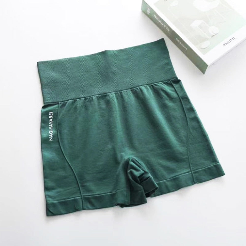 Women Gym High Waist Workout Shorts Vital Seamless Fitness Yoga Shorts Scrunch Butt Yoga Running Shorts Sport
