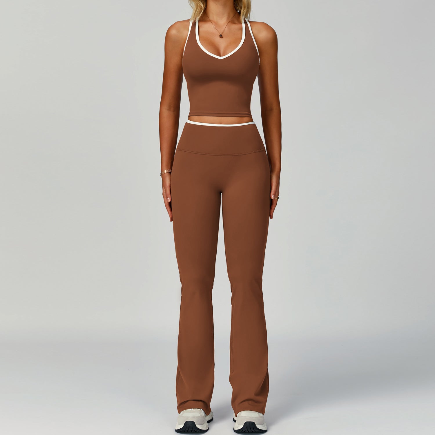 Set for Women - Tight-Fitting Backless Yoga Suit for Outdoor Fitness