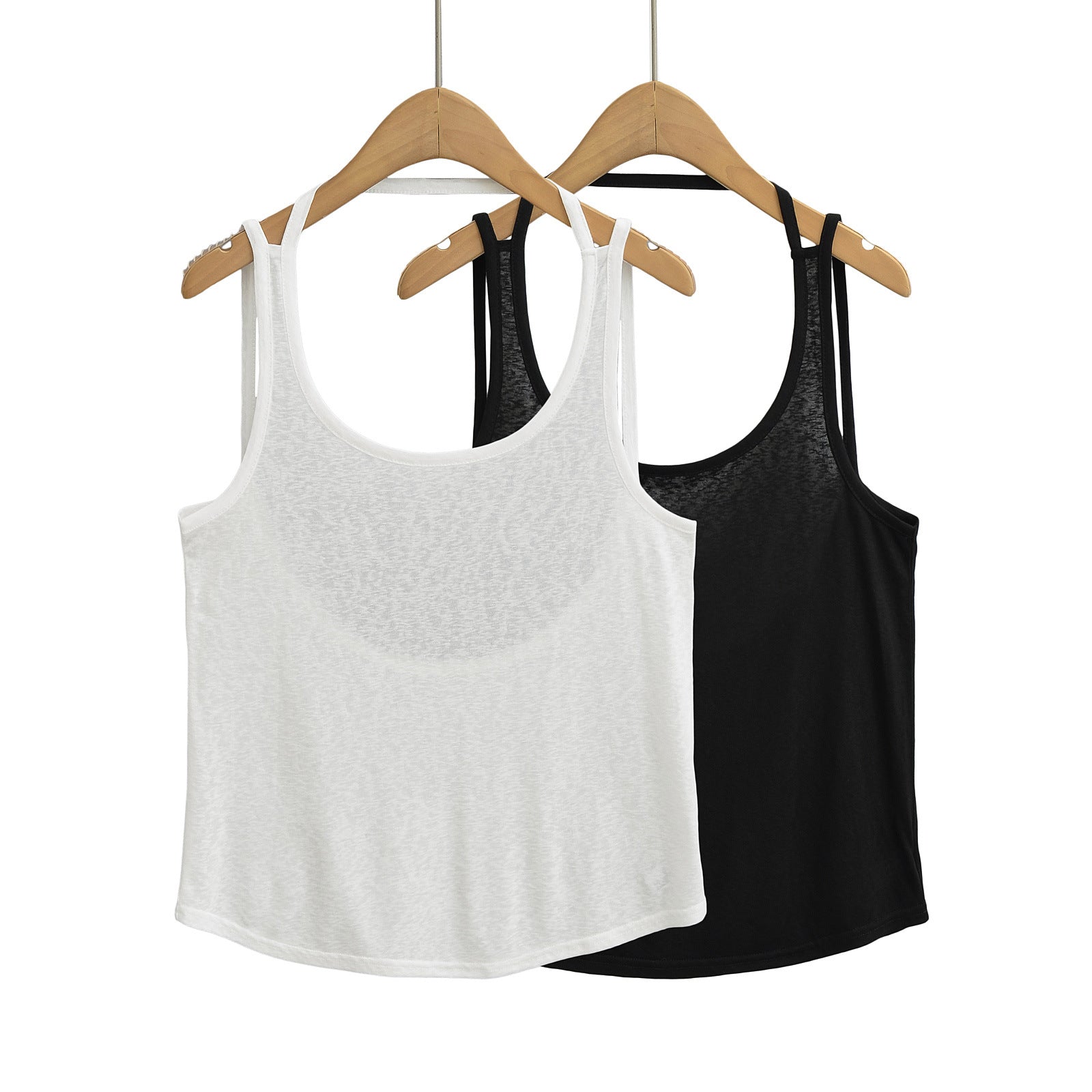 Solid color yoga back loose fitting vest