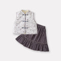 Warm Fleece Lined Baby Girl's Separated Outfit Three-Piece Set