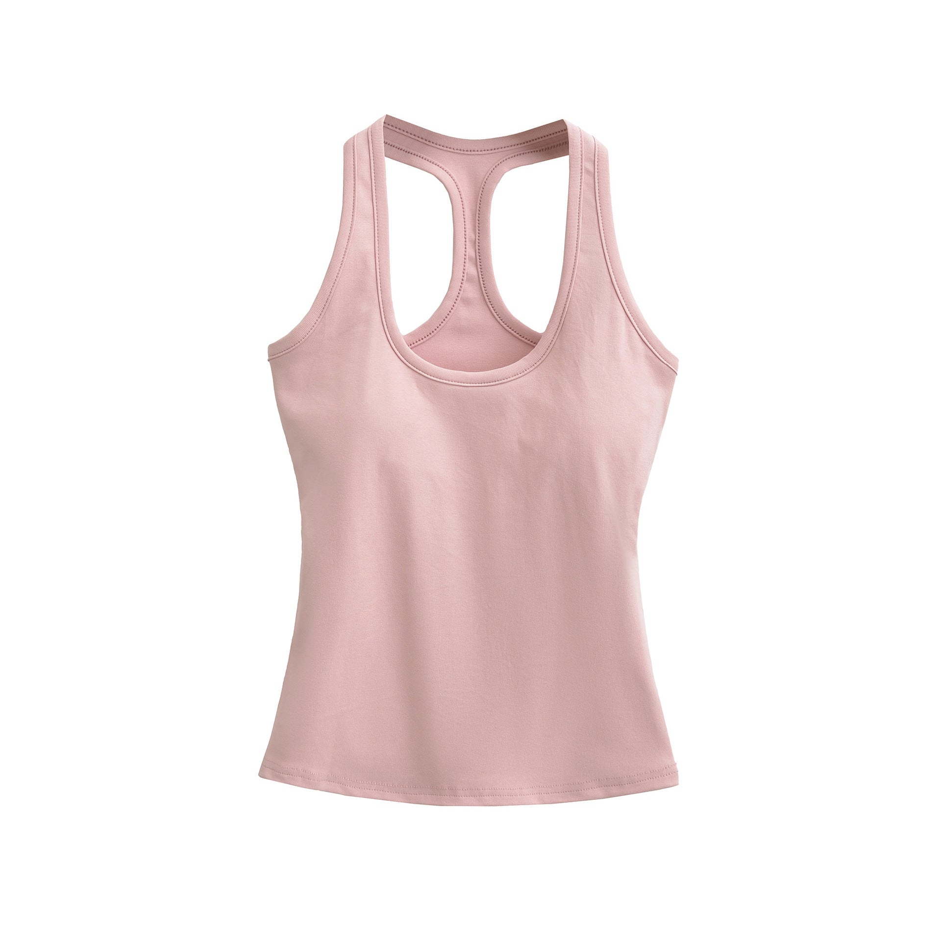 Workout Yoga Tank Top for Women with Padded Bra, Wearable as Outer or Inner Layer, Backless Design, Summer Strappy Top
