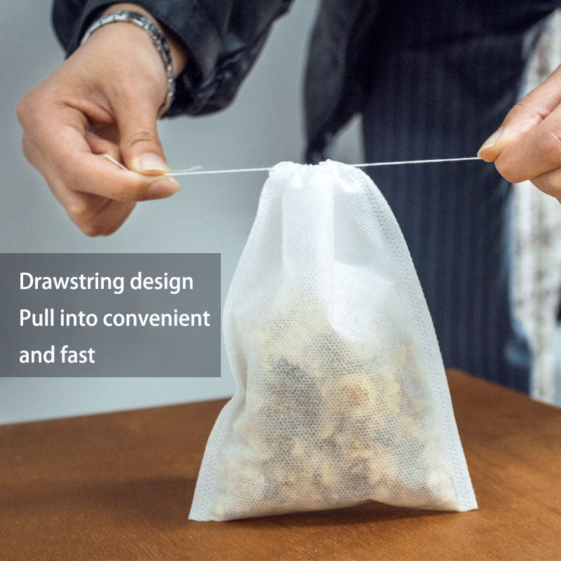 Full Size 100 Non-Woven Tea Bags With Drawstring Chinese Medicine Decoction Bags Seasoning Soup Chinese Medicine Bags
