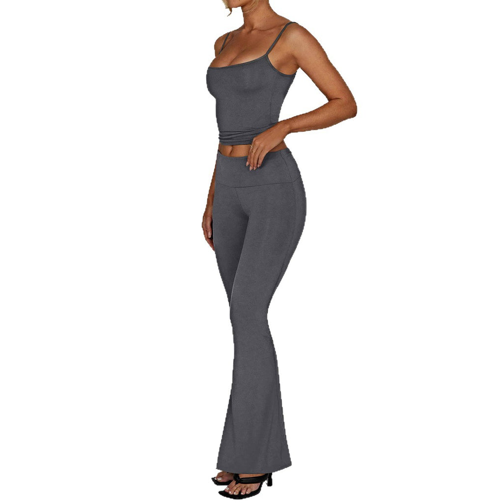 Sports Yoga Strapless Long Pants Set for Women