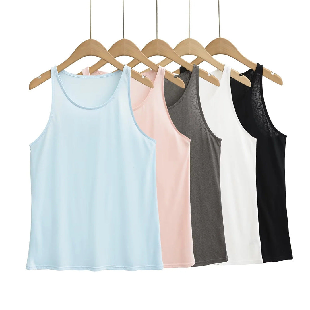Solid color versatile fitness yoga exercise loose base shirt top