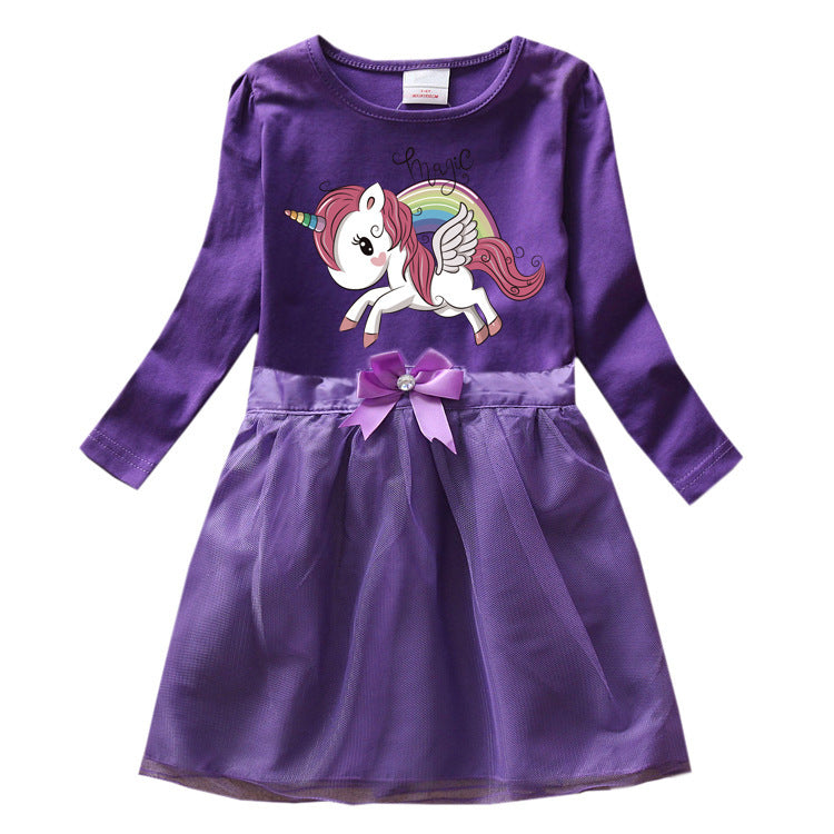 Children's cartoon cotton dress