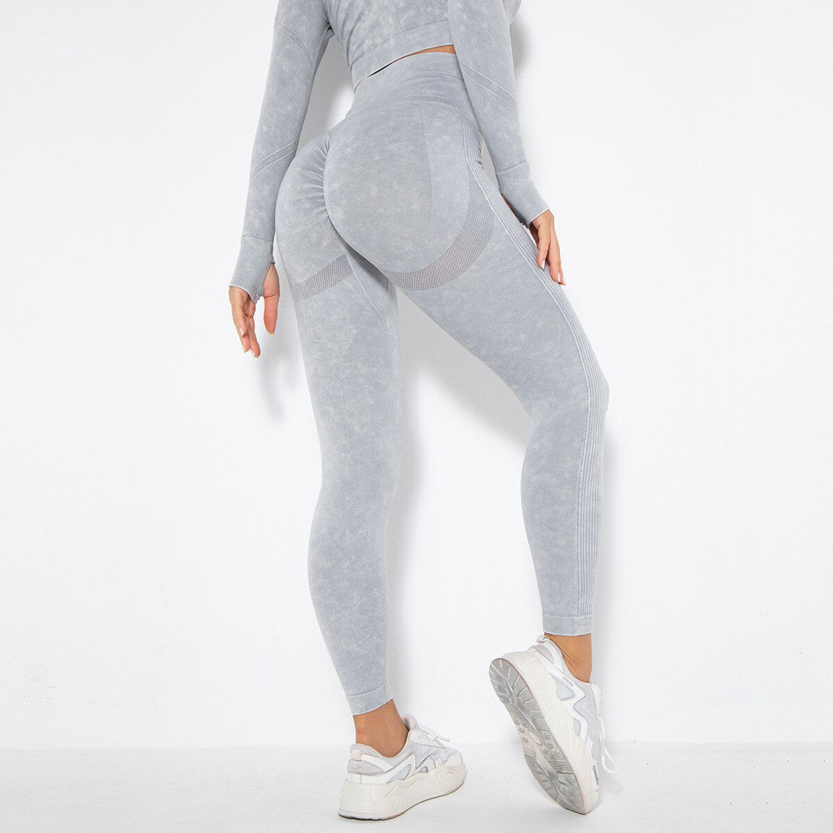 Sexy Bubble Butt Yoga Leggings Tie-dye High Waist Seamless Yoga Sport Fitness Push Up Gym Leggings Women Workout Yoga Legging