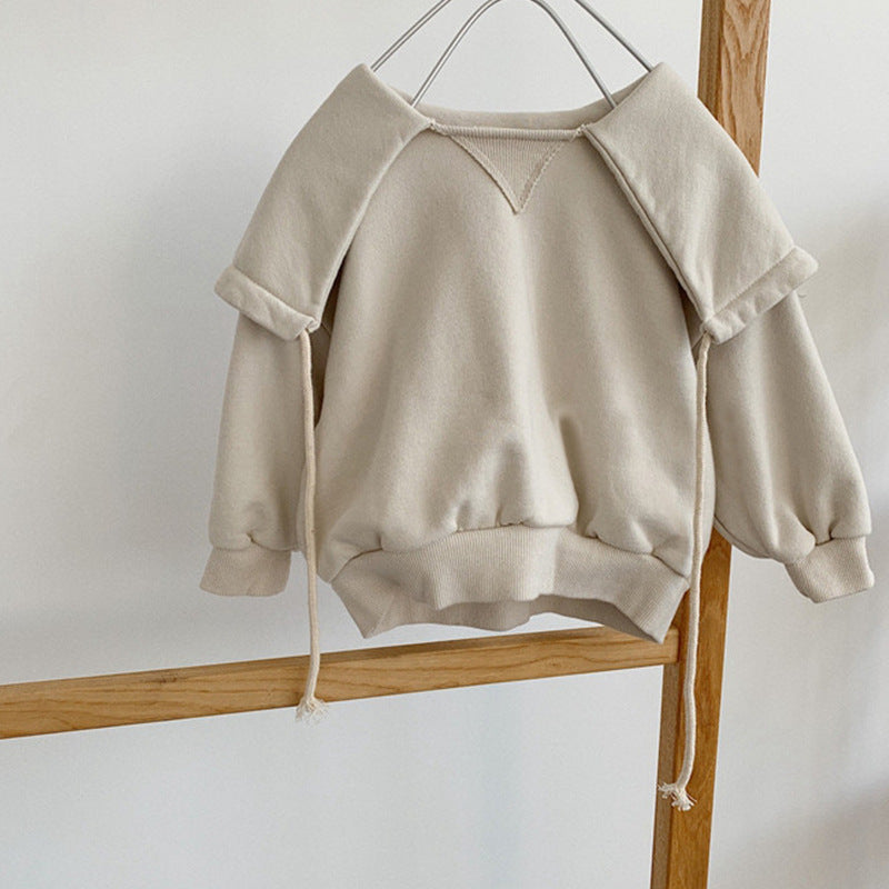 Children's collar fleece casual hoodie