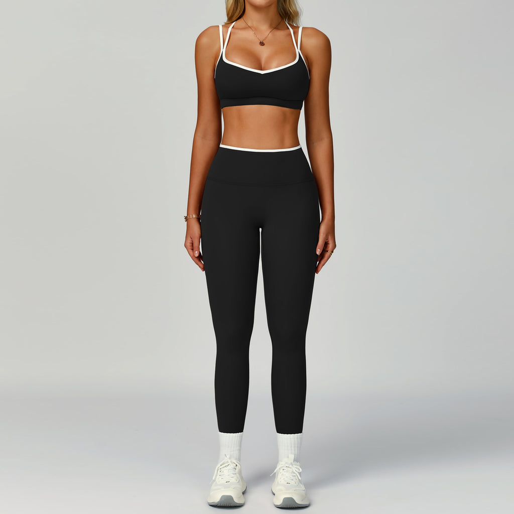 Set for Women - Tight-Fitting Backless Yoga Suit for Outdoor Fitness