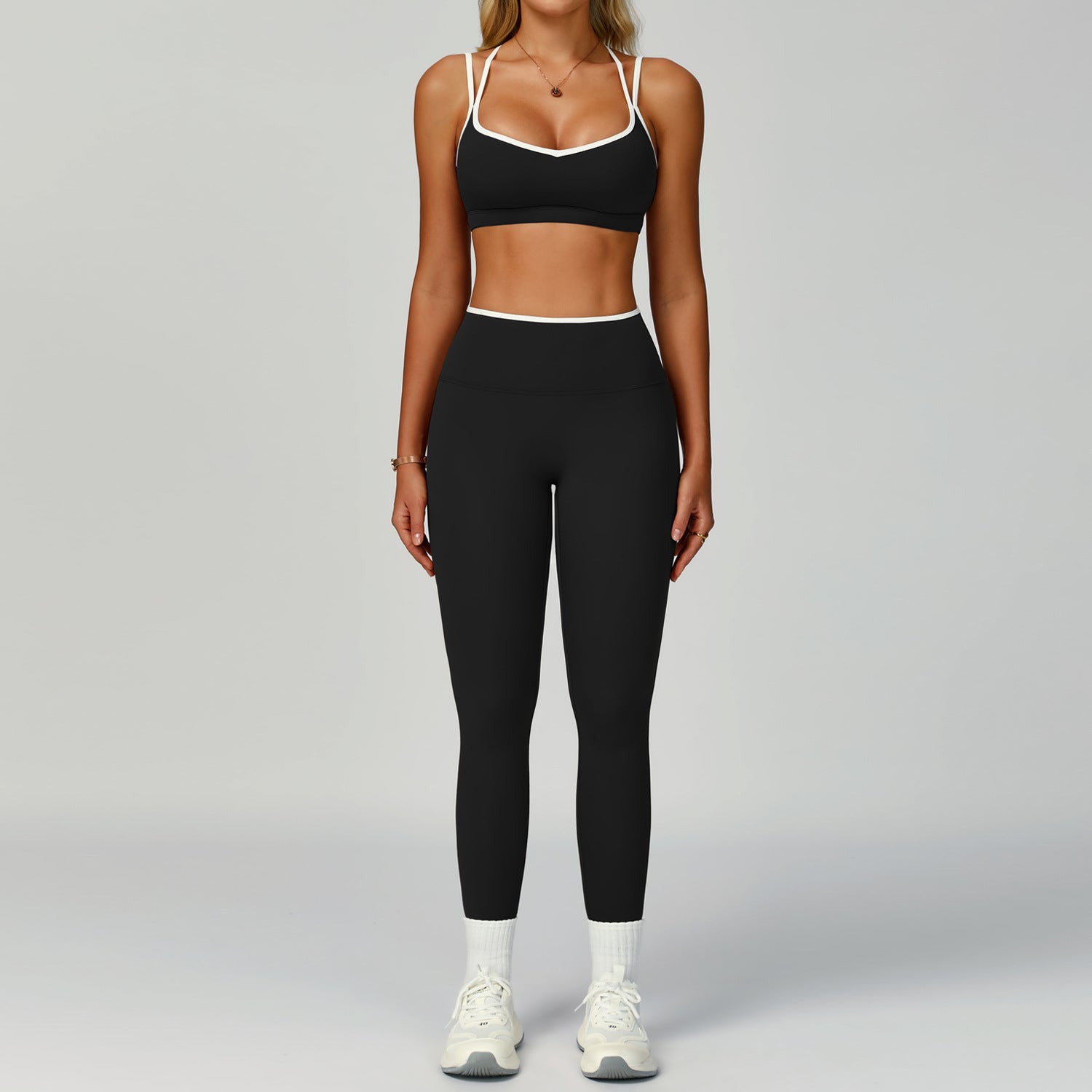 Set for Women - Tight-Fitting Backless Yoga Suit for Outdoor Fitness