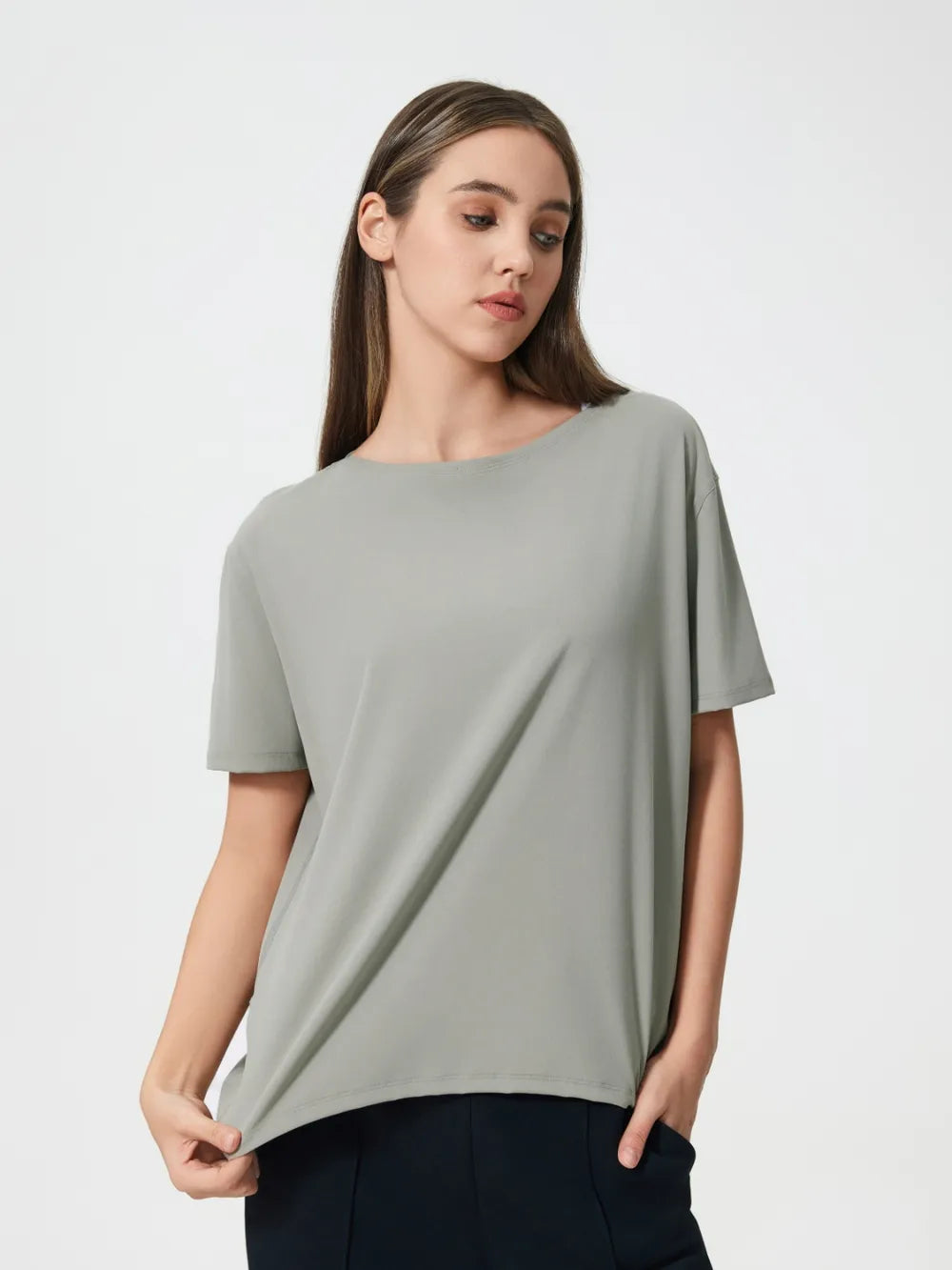 Sports short sleeved women's running fitness yoga clothes top t-shirt
