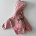 Children's hooded sweatshirt with plush autumn and winter thick top