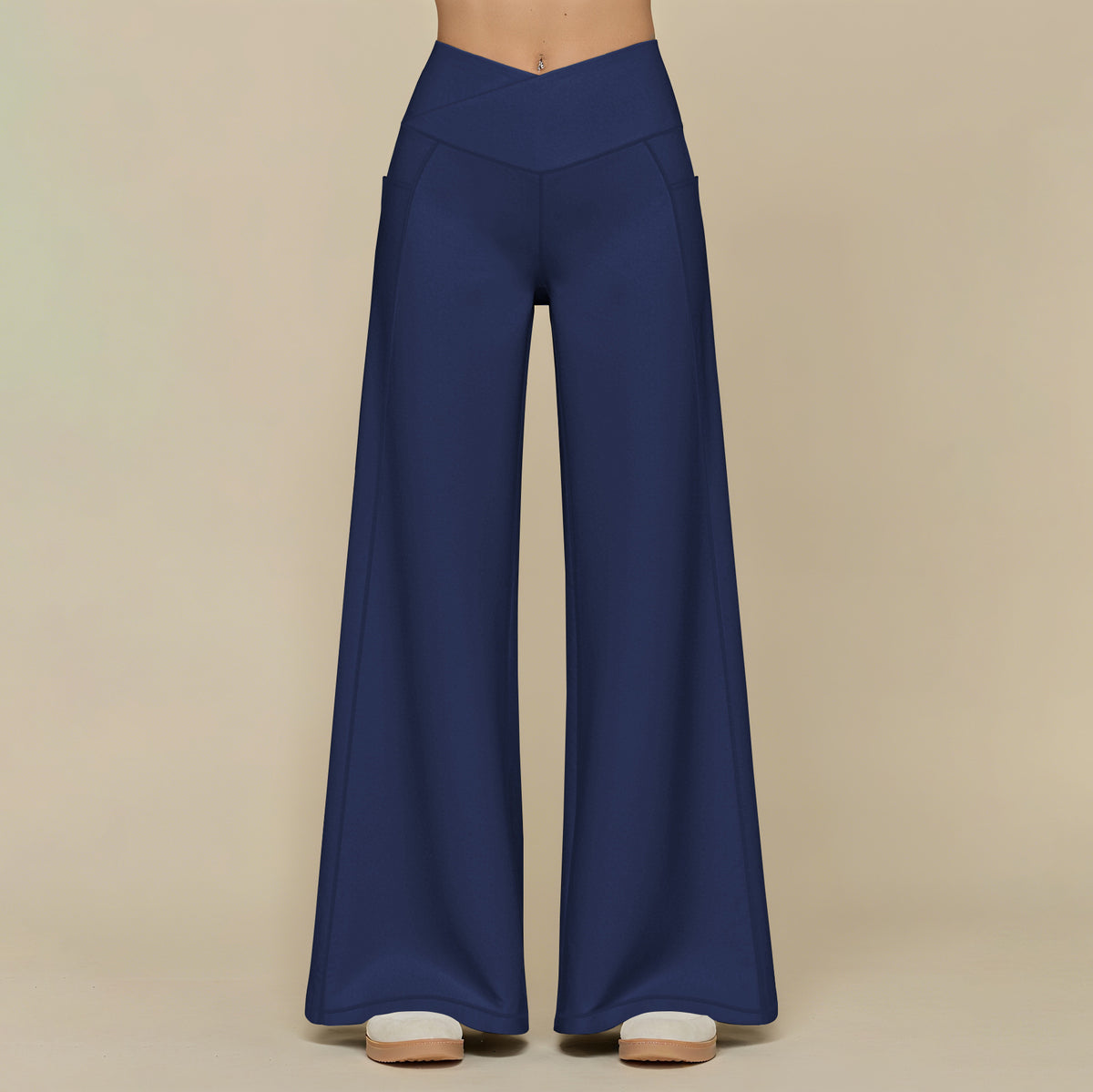 Casual Trousers with Loose Fit and Vertical Feel for Sports and Yoga