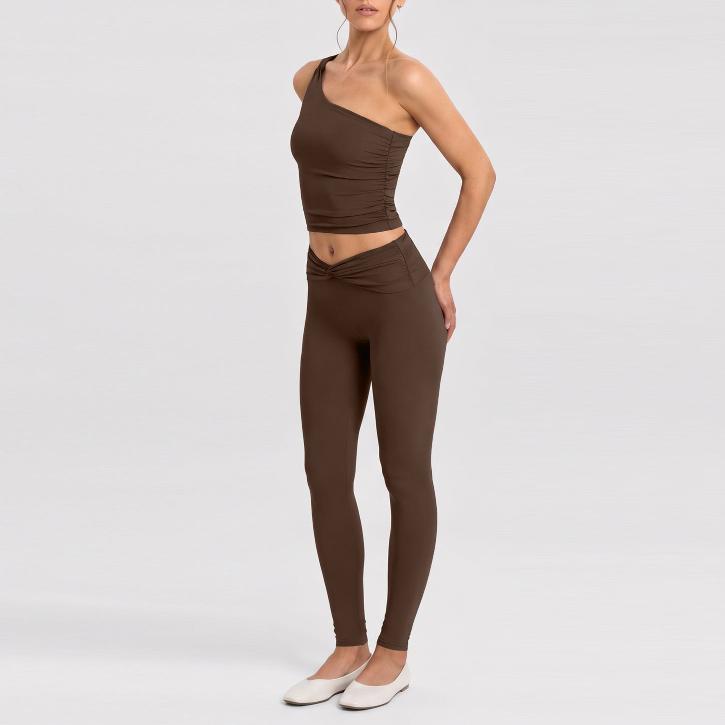 New Yoga Wear Set for Women, Cloud-like Fabric, Sports Crop Top and Long Pants Two-Piece Set, Lightweight Luxury Casual Versatile Fitness Outfit